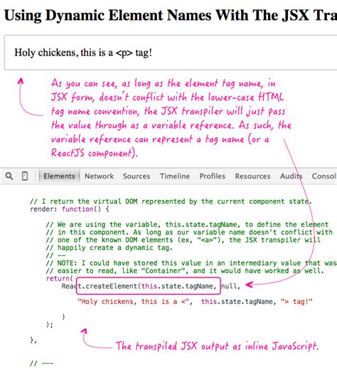 Dynamic tag name in React JSX