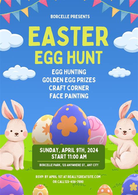 Easter Egg Hunt Flyer Template