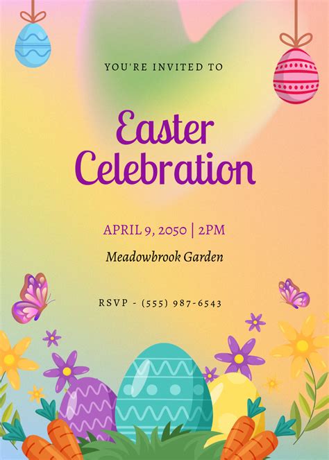 Easter Invitation Templates Free