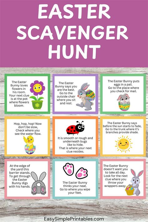 Easter Scavenger Hunt Printable