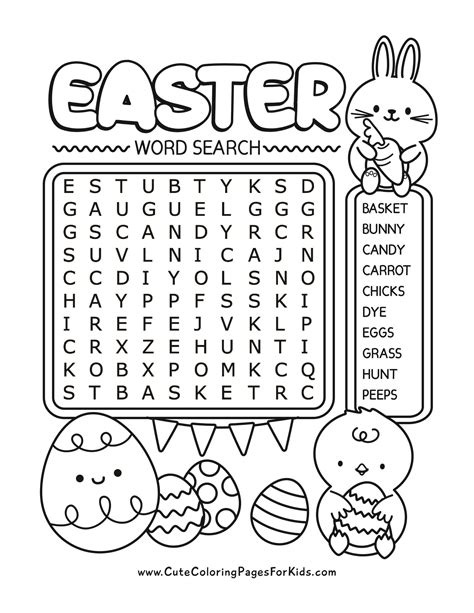 Easter Word Find Printable