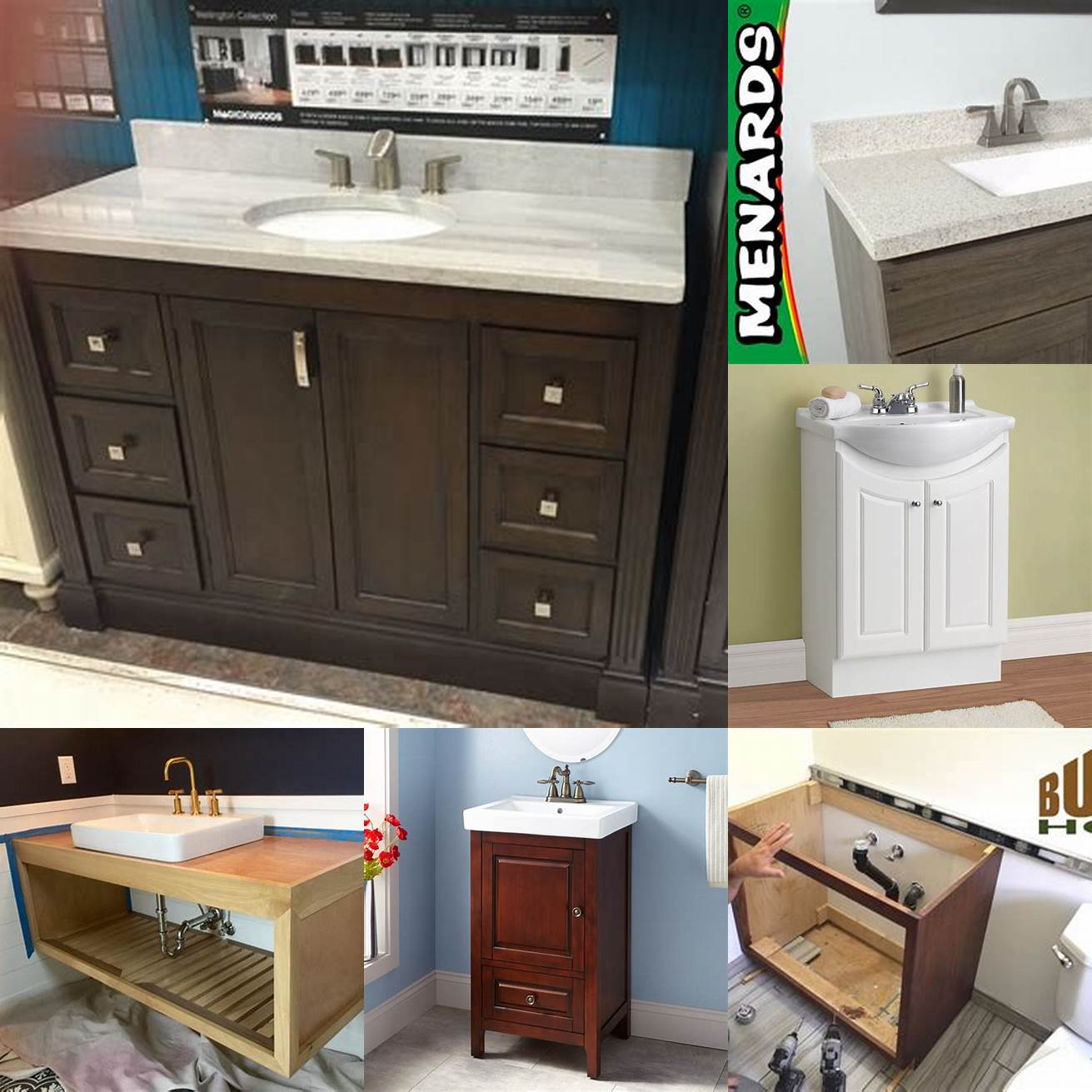 Easy installation Menards vanities are easy to install even if you are not a DIY expert The product comes with clear instructions and all the necessary hardware for installation