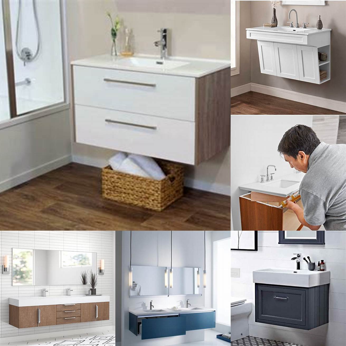 Easy installation Wall mounted vanities are generally easier to install than traditional vanities