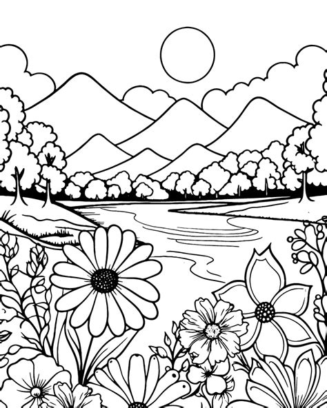 Easy Printable Coloring Pages For Adults