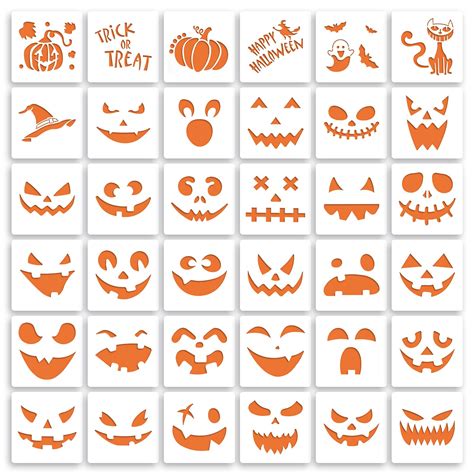 Easy Pumpkin Face Templates