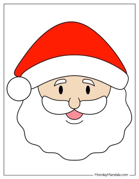 Easy Santa Face Template