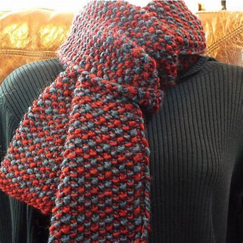 Easy Two Color Scarf Knit Pattern