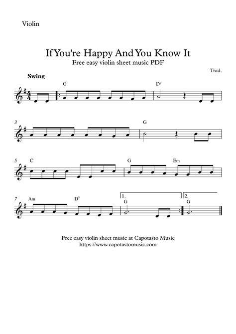 Easy Violin Sheet Music Free Printable