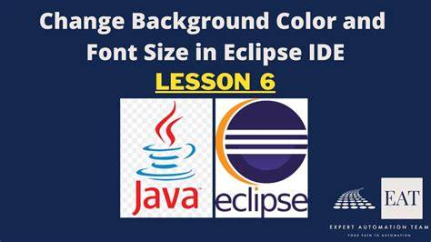 Eclipse fonts and background color
