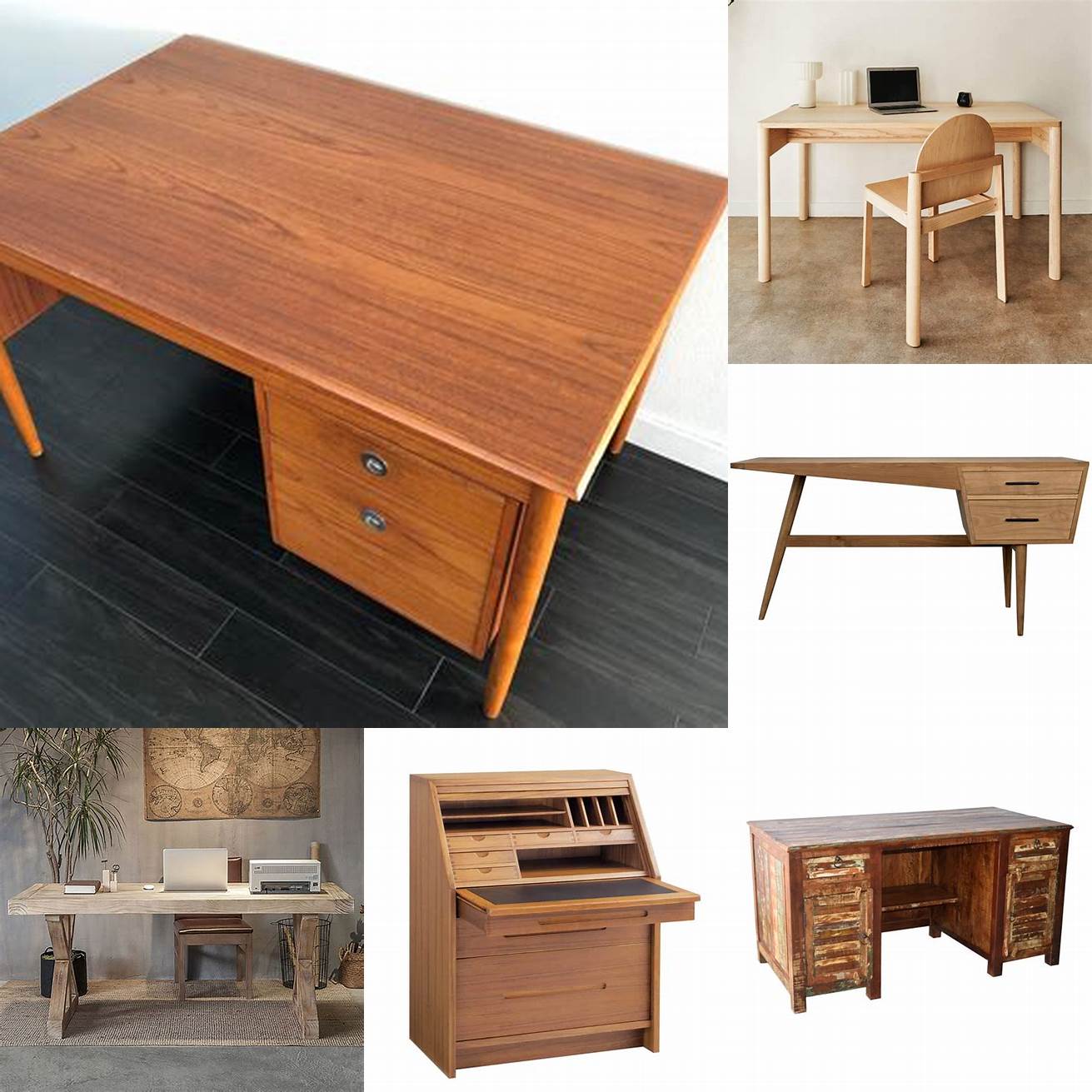 Eco-Friendly Teak Wood Desk