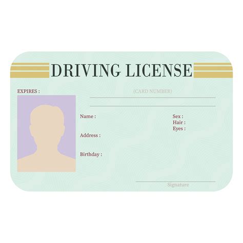 Editable Blank Drivers License Template