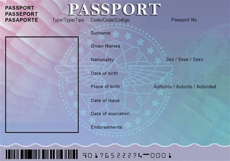 Editable Blank Us Passport Template