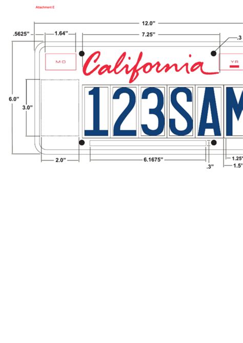 Editable California Temporary License Plate Template