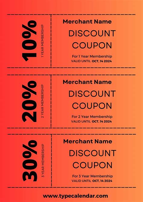 Editable Coupon Template Word