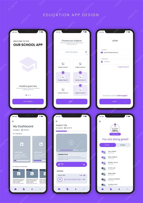 Educational Web Backend Interface Design Templates