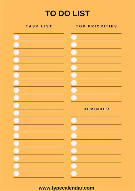 Effective To Do List Template