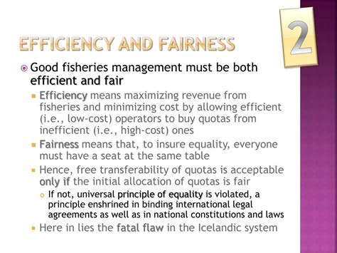 Efficiency and Fairness