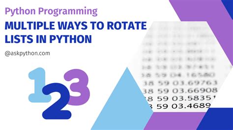 Efficient way to rotate a list in python