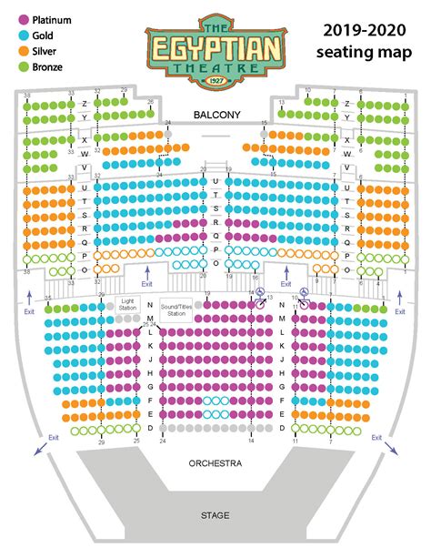Egyptian Theater Seating Chart