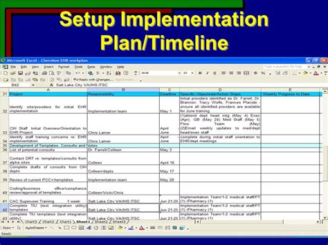 Ehr Implementation Project Plan Template