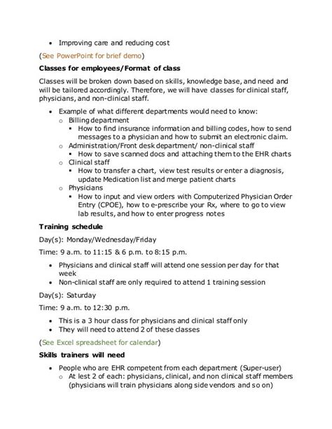 Ehr Training Plan Template