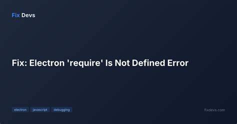 Electron require is not defined