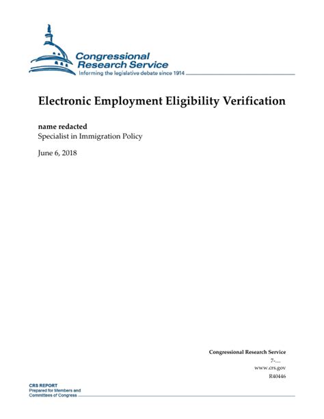 Electronic Employment Verification