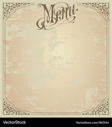 Elegant Blank Menu Template