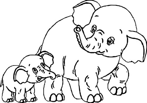 Elephant Printable Coloring Pages