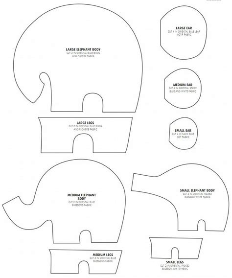 Elephant Template Sewing