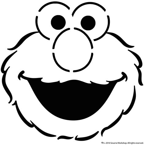 Elmo Pumpkin Template
