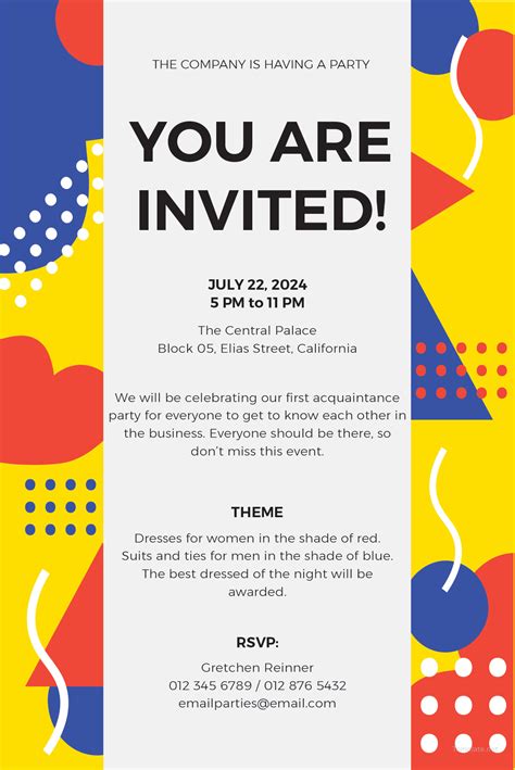 Email Invitation Template