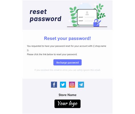 Email Template For Password Reset