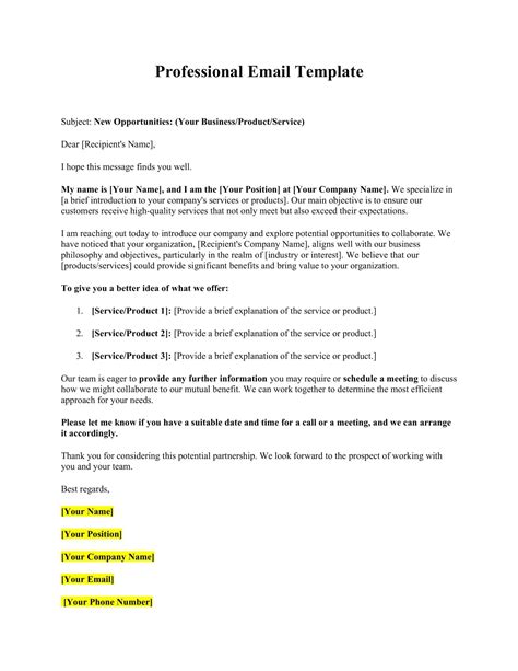 Email Template Professional
