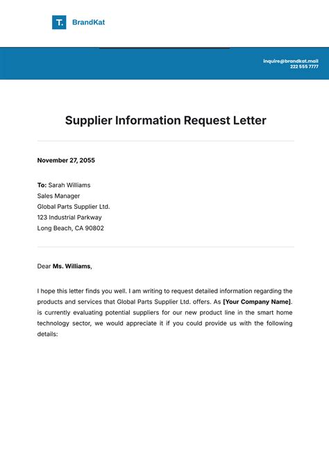 Email Template To Request Information