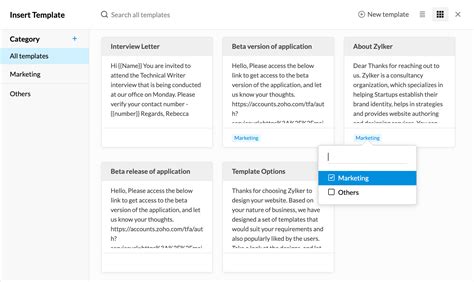 Email Templates Zoho