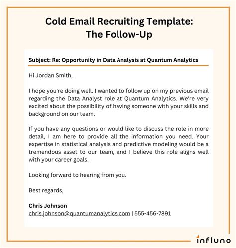 Emailing A Recruiter Template