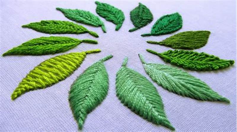 Embroidered Leaf Pattern