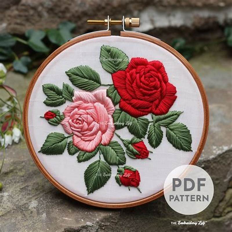 Embroidered Rose Pattern
