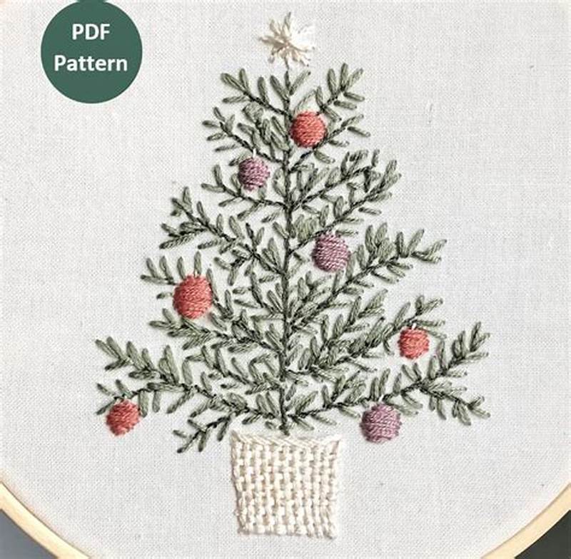 Embroidery Christmas Tree Pattern