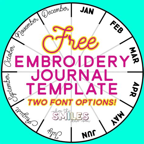 Embroidery Journal Template