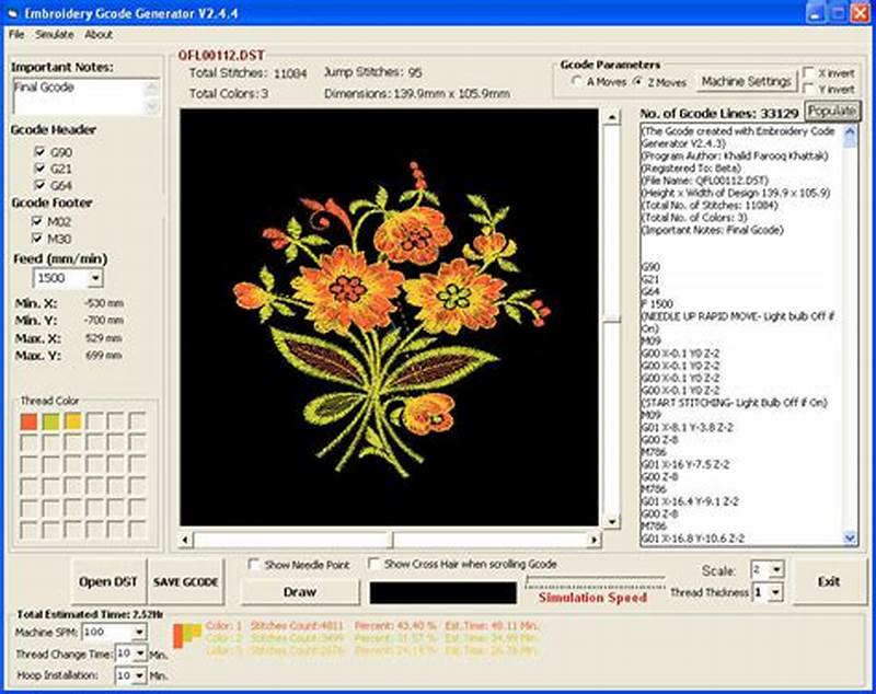 Embroidery Pattern Generator