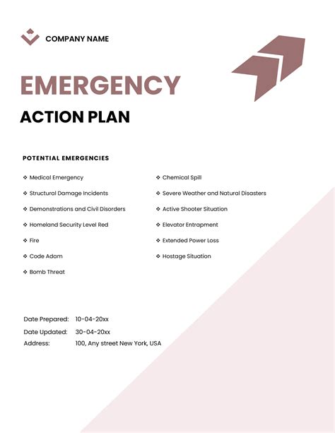 Emergency Action Plan Template
