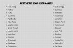 Emo Aesthetic Usernames