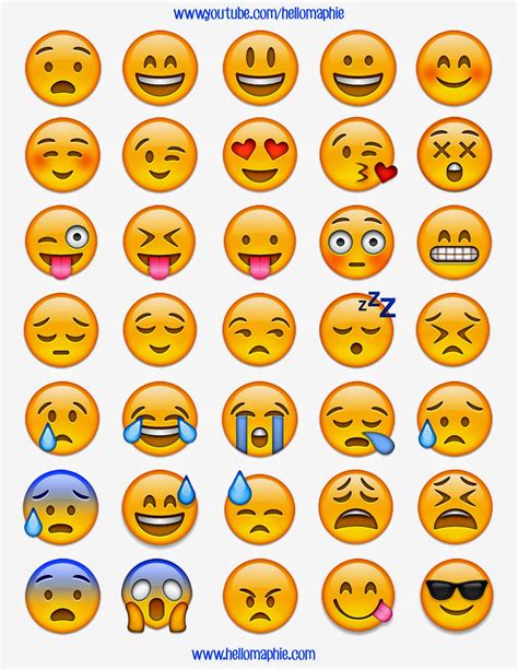 Emoji Faces Printable