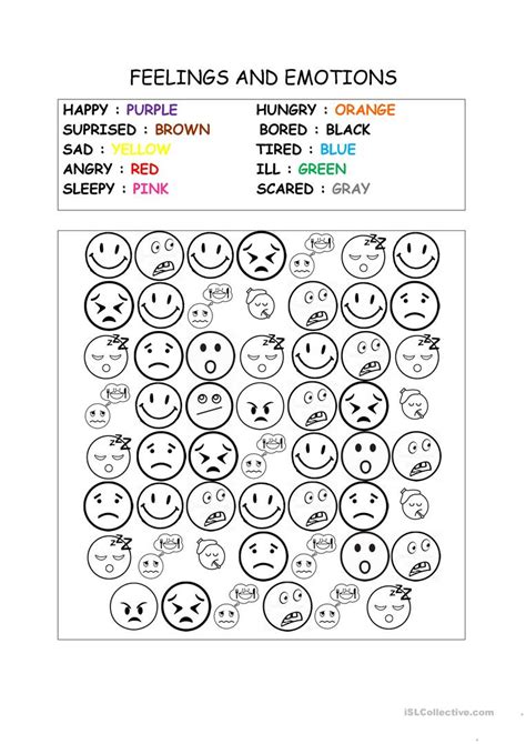 Emotions Worksheets Printable