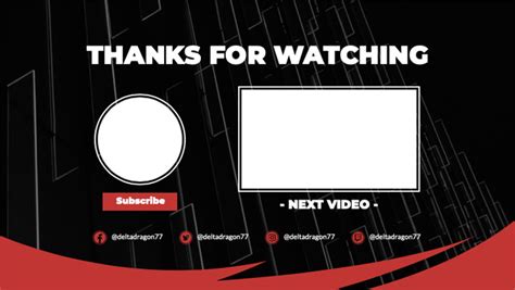 End Card Template For Youtube