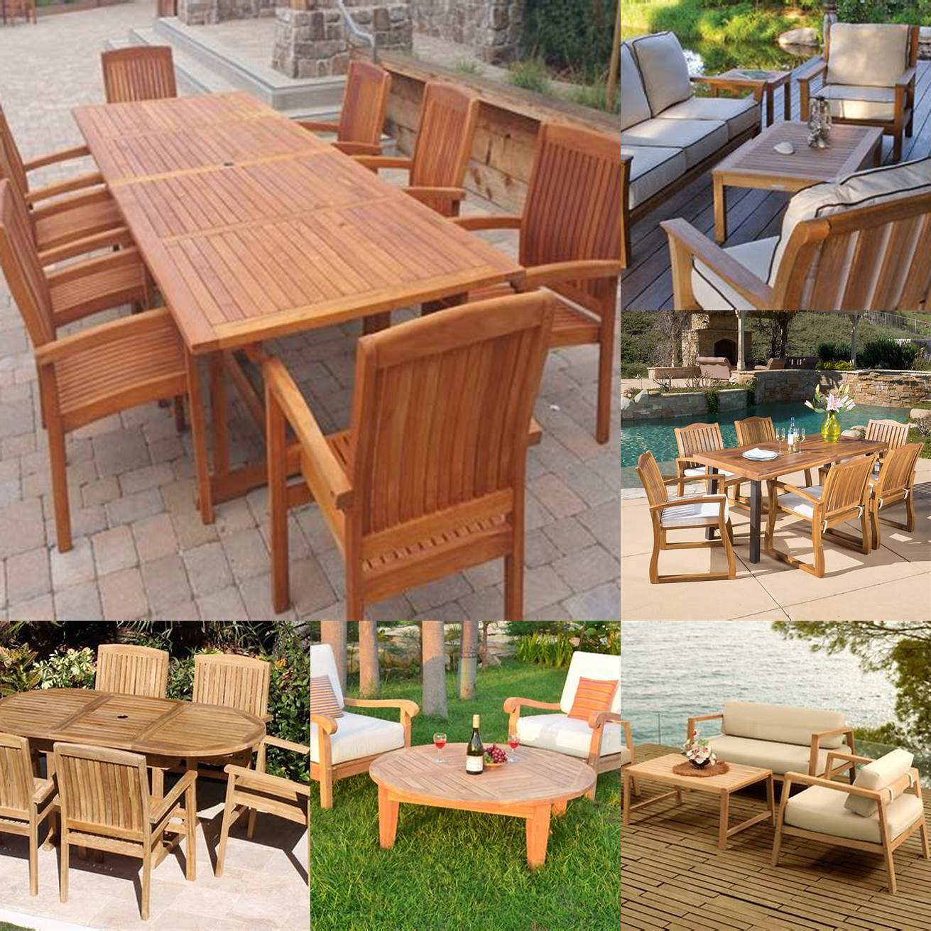 Enjoy your teak wood outdoor furniture