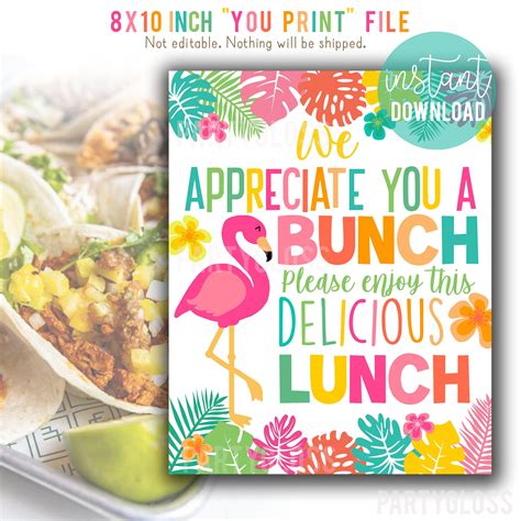 Enjoy Lunch On Us Free Printable Card