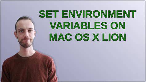 Environment variables in Mac OS X